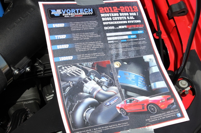 JBA Racing Vortech V-3 Si Supercharged BOSS 302