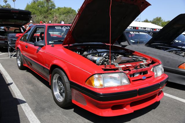 Red Vortech V-1 Supercharged Fox Body Saleen Mustang
