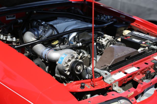 Red Vortech V-1 Supercharged Fox Body Saleen Mustang