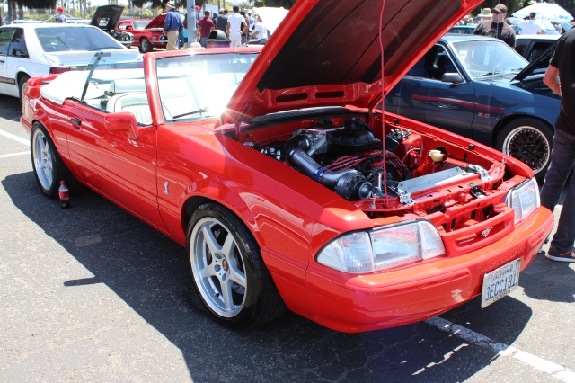 Red Vortech V-1 Supercharged LX Fox Convertible