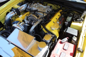 Zinc Yellow Vortech Supercharged Mustang Cobra